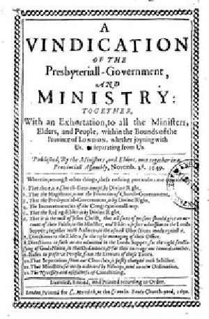 [Gutenberg 44787] • A Vindication of the Presbyteriall-Government and Ministry